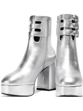 NEW Opening Ceremony silver platform boots size 8.5